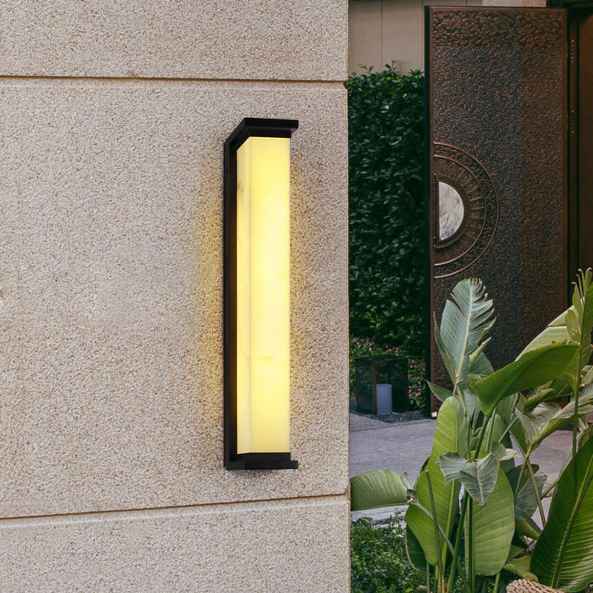 Outdoor Waterproof Black Rectangular Wall Light Image - 4