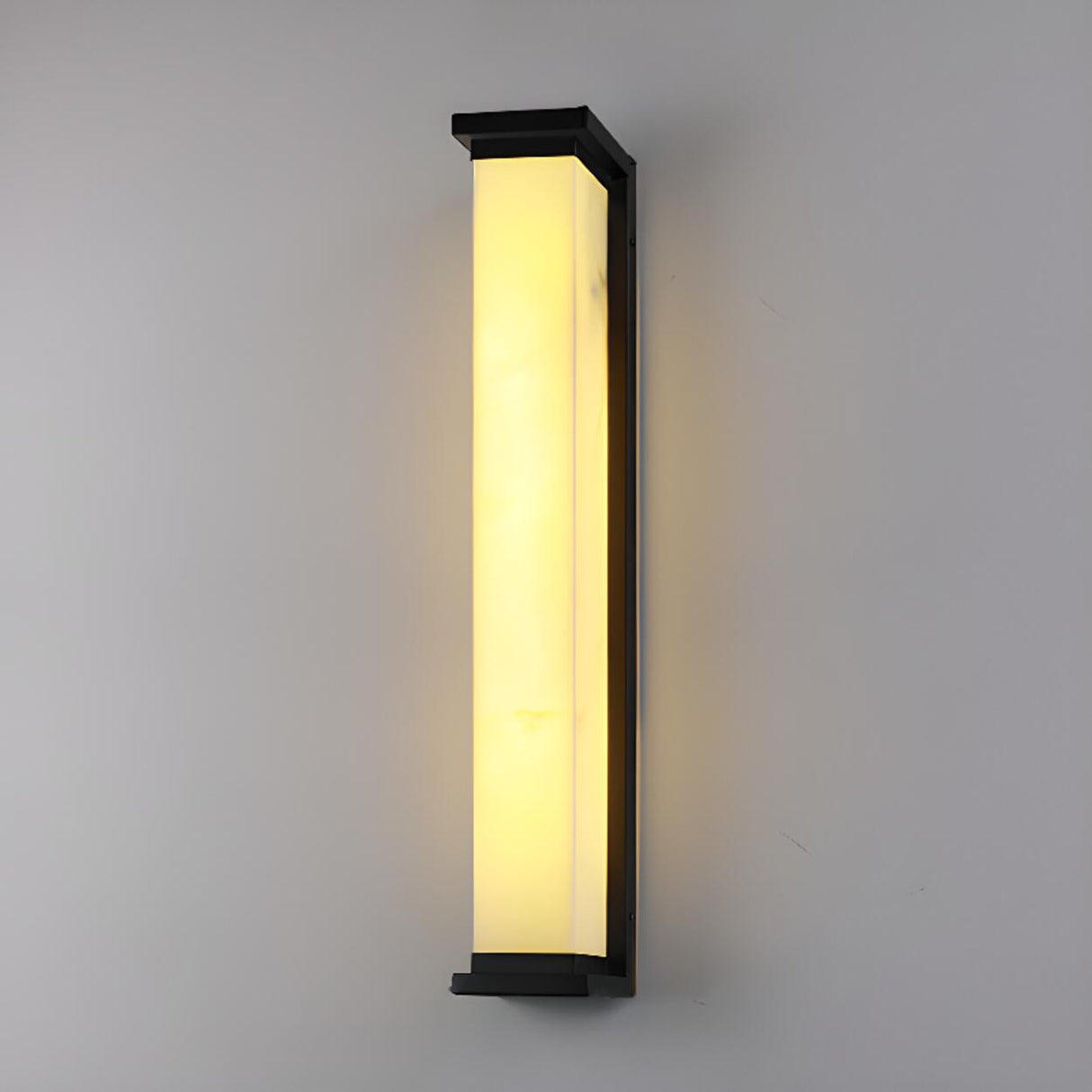 Outdoor Waterproof Black Rectangular Wall Light Image - 9