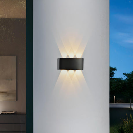 Outdoor Waterproof Black Up Down Lighting Wall Sconce Image - 1