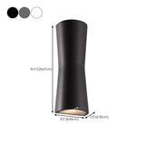 Outdoor Waterproof Cylinder Up Down LED Wall Sconce #size