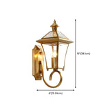 Outdoor Waterproof Gold Lantern Wall Sconce Image - 13