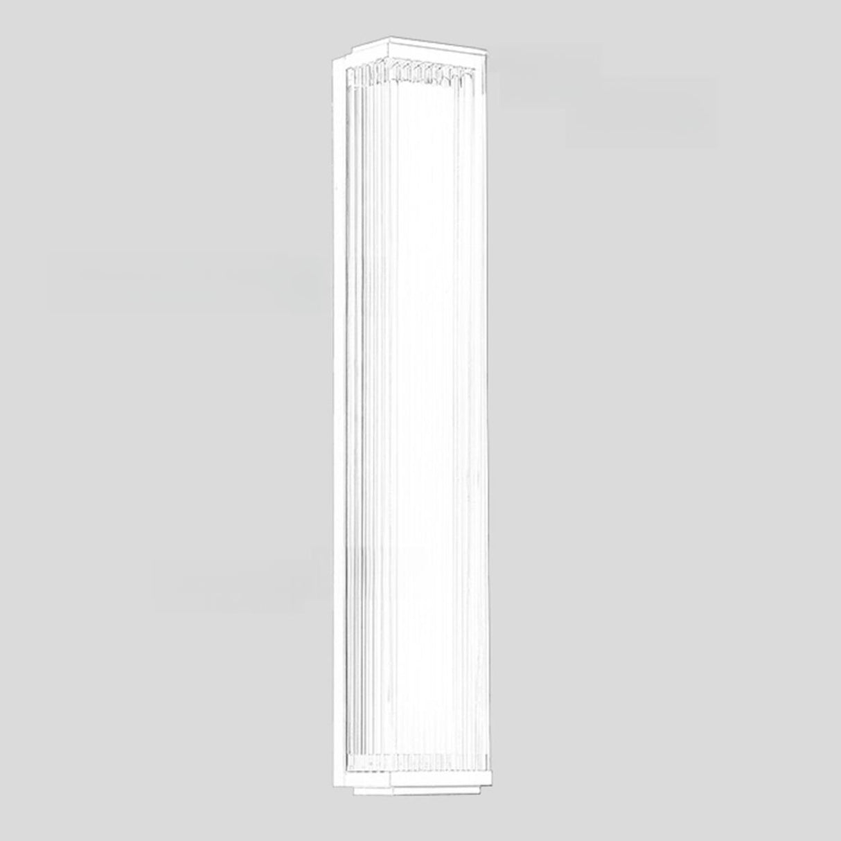 Outdoor Waterproof Ribbed Gold Vertical Wall Sconce Image - 16