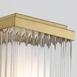 Outdoor Waterproof Ribbed Gold Vertical Wall Sconce Image - 17