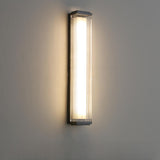 Outdoor Waterproof Ribbed Gold Vertical Wall Sconce Image - 7