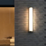 Outdoor Waterproof Ribbed Gold Vertical Wall Sconce Image - 8