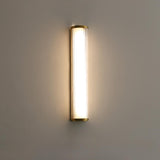 Outdoor Waterproof Ribbed Gold Vertical Wall Sconce Image - 9