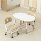 Paintable Adjustable Height Toddler Table Chair Set Image - 6