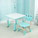 Paintable Square Adjustable Toddler Table Chair Set Image - 1