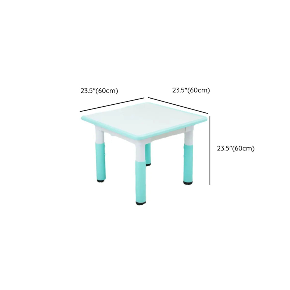 Paintable Square Adjustable Toddler Table Chair Set 