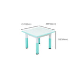 Paintable Square Adjustable Toddler Table Chair Set #size