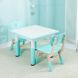 Paintable Square Adjustable Toddler Table Chair Set Image - 4