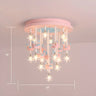 Paper Crane Star Pink Metal Small Kids Room Chandelier #size