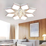 Parlor Large Rose Gold Flower Crystal Flush Mount Light Image - 1