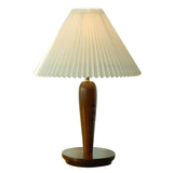 Pastoral Style Elegant Pleated Lampshade Green Table Lamp Image - 7