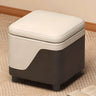 Patchwork Cube Faux Leather Seat Foam Storage Stool Image - 12