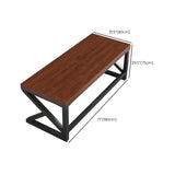 Pine Medium Wood Rectangle Steel Sled Gaming Desk Image - 10