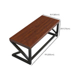 Pine Medium Wood Rectangle Steel Sled Gaming Desk Image - 11