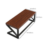 Pine Medium Wood Rectangle Steel Sled Gaming Desk Image - 15