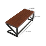 Pine Medium Wood Rectangle Steel Sled Gaming Desk Image - 18