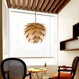 Pinecone Wooden Adjustable Chandelier Pendant Light Image - 12