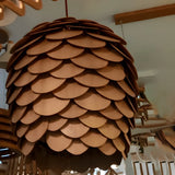 Pinecone Wooden Adjustable Chandelier Pendant Light Image - 2