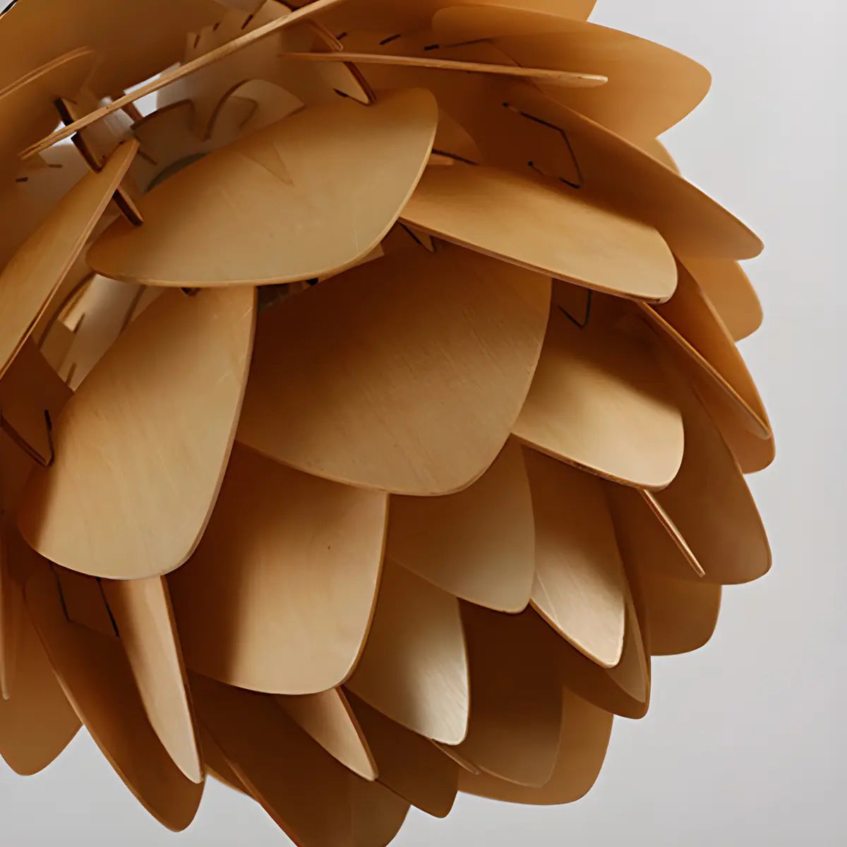 Pinecone Wooden Adjustable Chandelier Pendant Light Image - 9