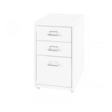 Pink 3 Drawers Steel Rolling Small Filing Cabinets Image - 6