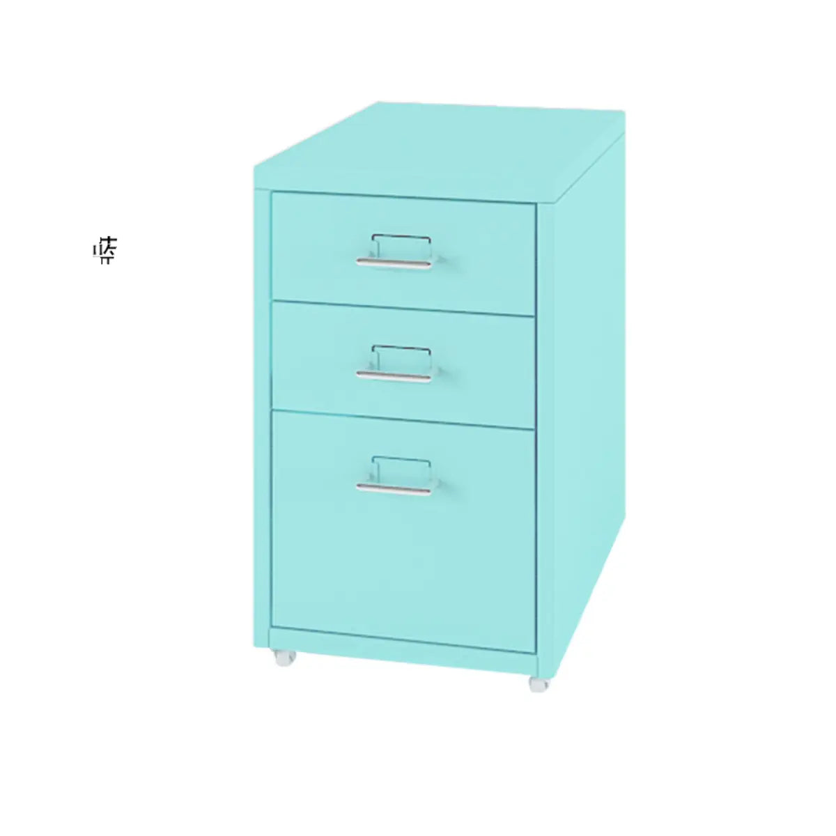 Pink 3 Drawers Steel Rolling Small Filing Cabinets Image - 8