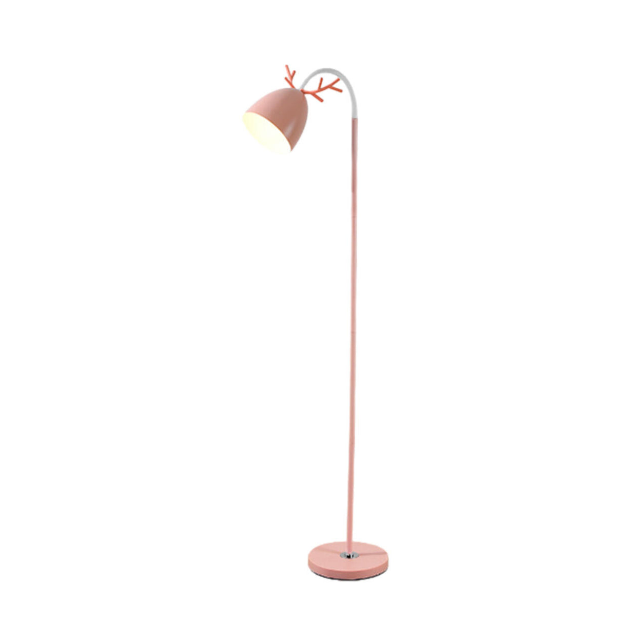 Pink Antler Decorative Bedside Metal Floor Lamp Image - 5