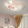 Pink Circle Loving Heart LED Flush Mount Ceiling Light Image - 3