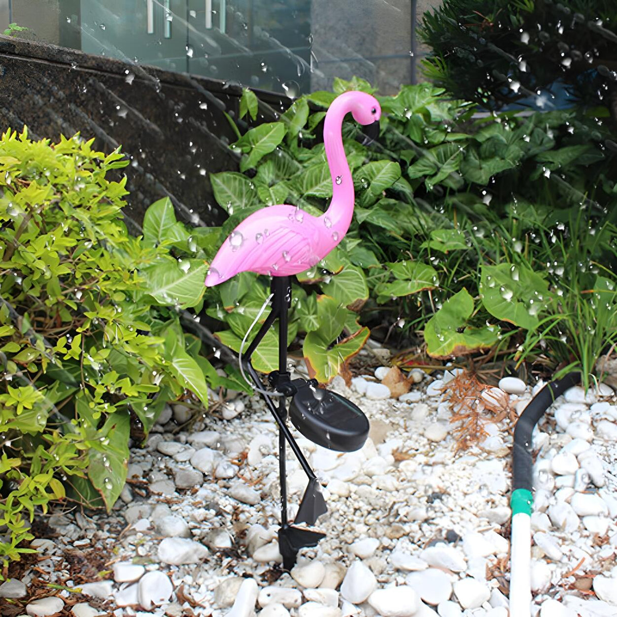 Pink Flamingo Shape LED Garden Landscape Lighting Image - 5