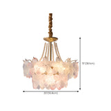 Pink Floral Crystal Chandelier, Adjustable Height Image - 21