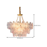 Pink Floral Crystal Chandelier, Adjustable Height Image - 23