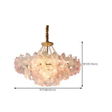 Pink Floral Crystal Chandelier, Adjustable Height Image - 26