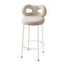 Pink Knot Back Round Faux Leather 29 Inches Bar Stool Image - 3