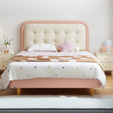 Pink Low Clearance Upholstered Twin Children's Bed Image - 1