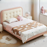 Pink Low Clearance Upholstered Twin Children's Bed Image - 3