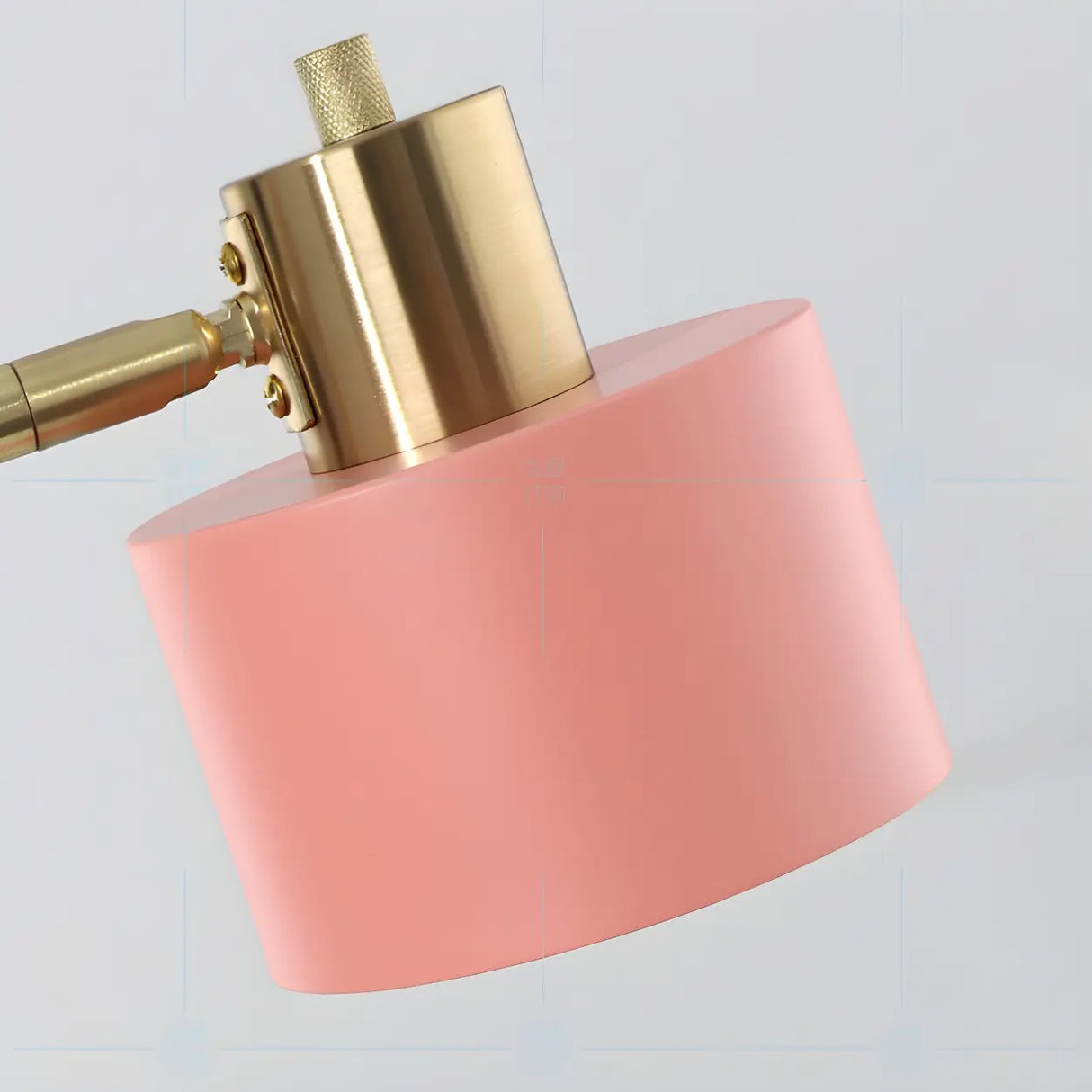 Pink Modern Bedroom Cylinder Metal Shade Table Lamp Image - 14