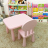 Pink Rectangular Fixed Toddler Table Chair 2 Piece Set Image - 1