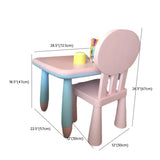 Pink Rectangular Fixed Toddler Table Chair 2 Piece Set Image - 13