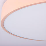 Pink Star Patterned Round LED Ceiling Light Kids Room Image - 14