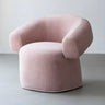 Pink Tear Resistant Chenille Fixed Back Arm Chair Image - 11