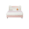 Pink Upholstered Wood Low Clearance Standard Kids Bed Image - 2