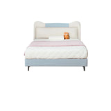 Pink Upholstered Wood Low Clearance Standard Kids Bed Image - 3