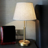 Plain Modern Minimalist Style Metal White Table Lamp Image - 1