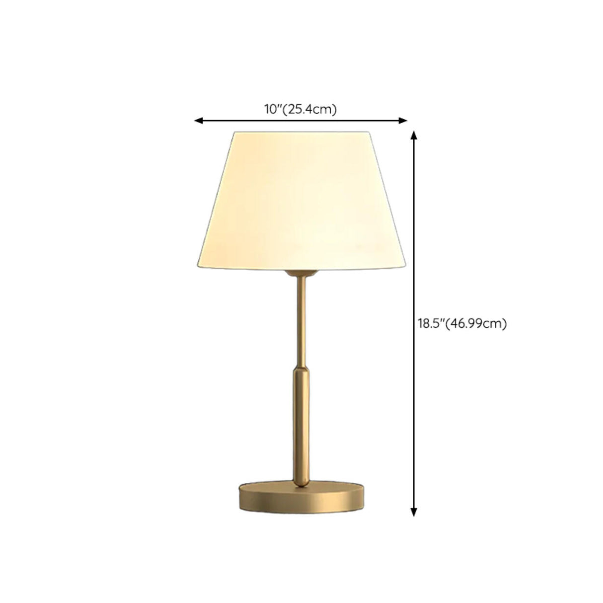 Plain Modern Minimalist Style Metal White Table Lamp 