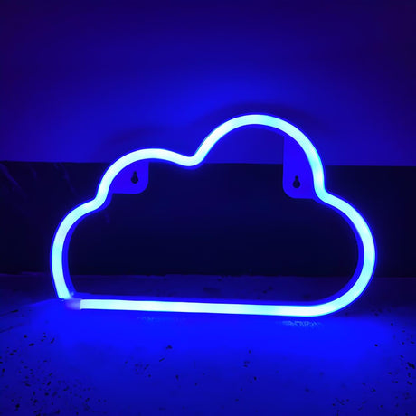 Plastic Cloud-Shaped Wall Light White LED Night Light Image - 1