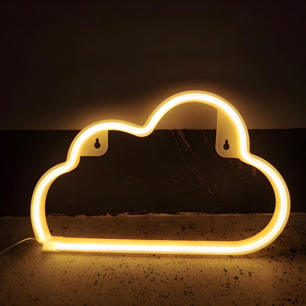 Plastic Cloud-Shaped Wall Light White LED Night Light Image - 10