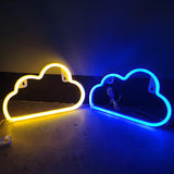 Plastic Cloud-Shaped Wall Light White LED Night Light Image - 2