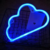 Plastic Cloud-Shaped Wall Light White LED Night Light Image - 3